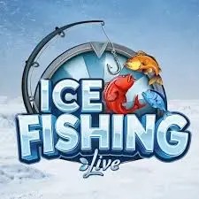 Ice Fishing Live slot visual from Evolution available on pricedup.eu.com