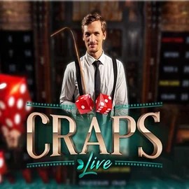 Live Craps slot logo by Evolution at PricedUp Casino