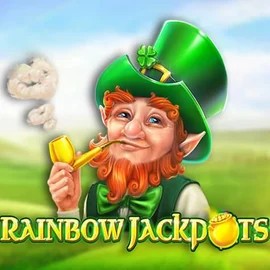 Rainbow Jackpots logo by Red Tiger Gaming at PricedUp Casino
