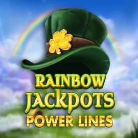 Rainbow Jackpots Power Lines slot logo by Red Tiger Gaming at PricedUp Casino